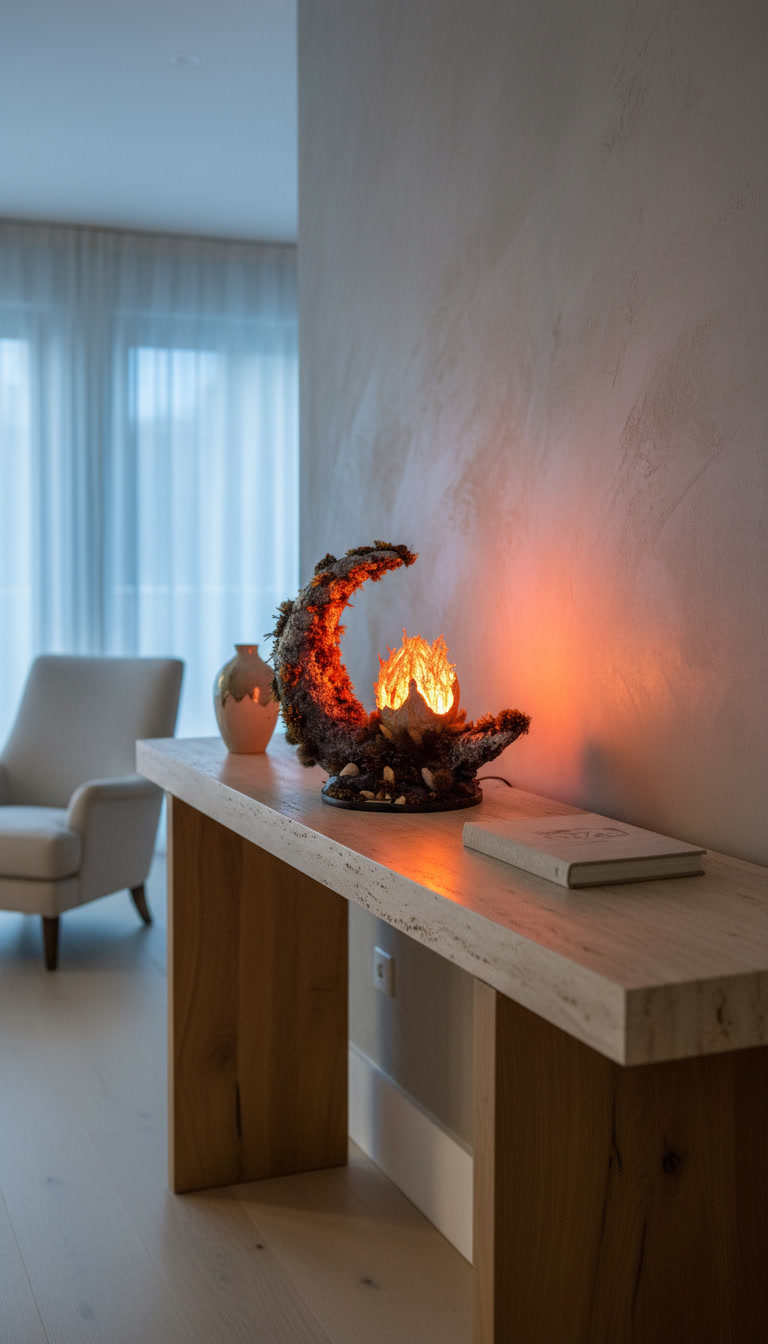 Birth Of The Moon - Handmade Lamp - Image 12