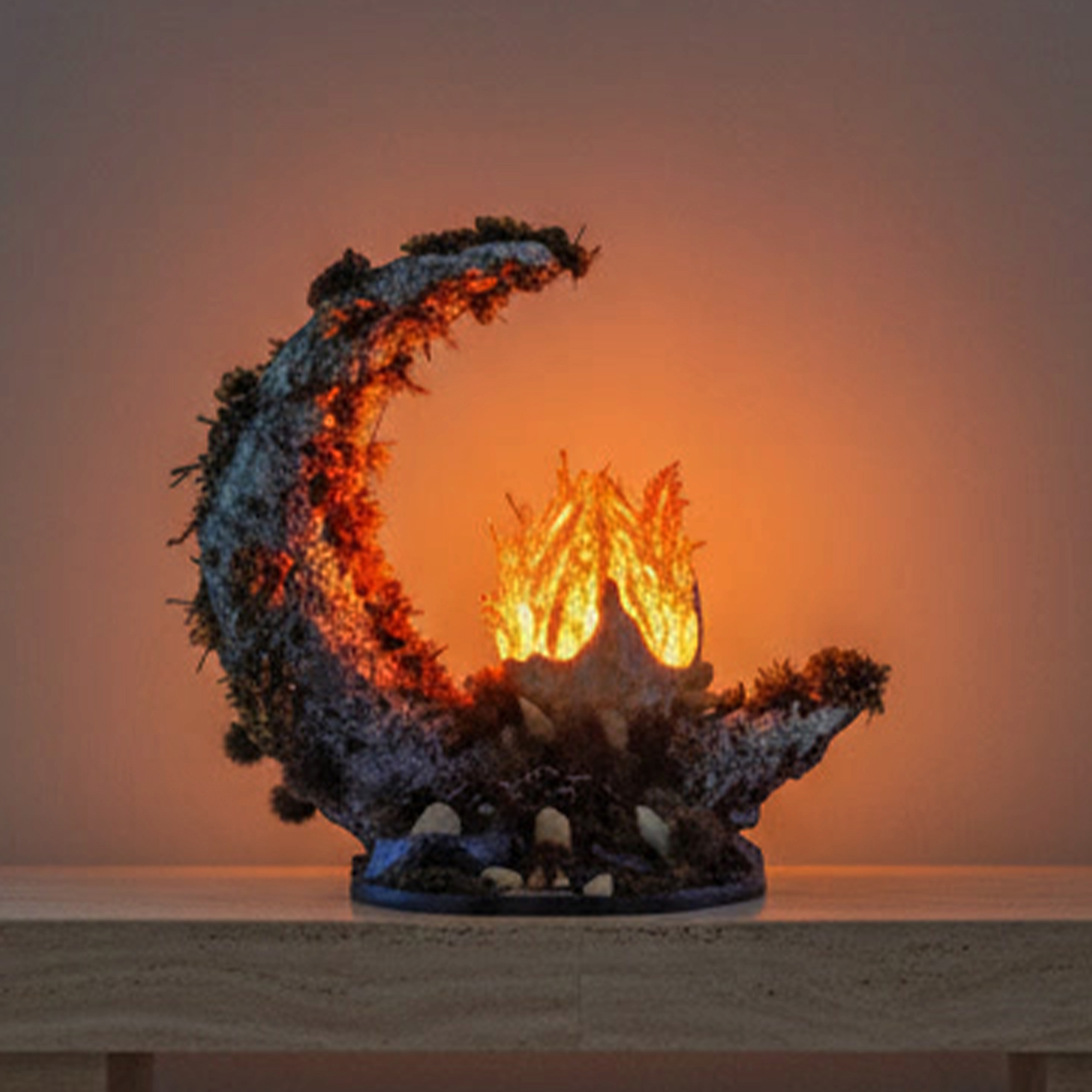 Birth Of The Moon - Handmade Lamp - Image 11