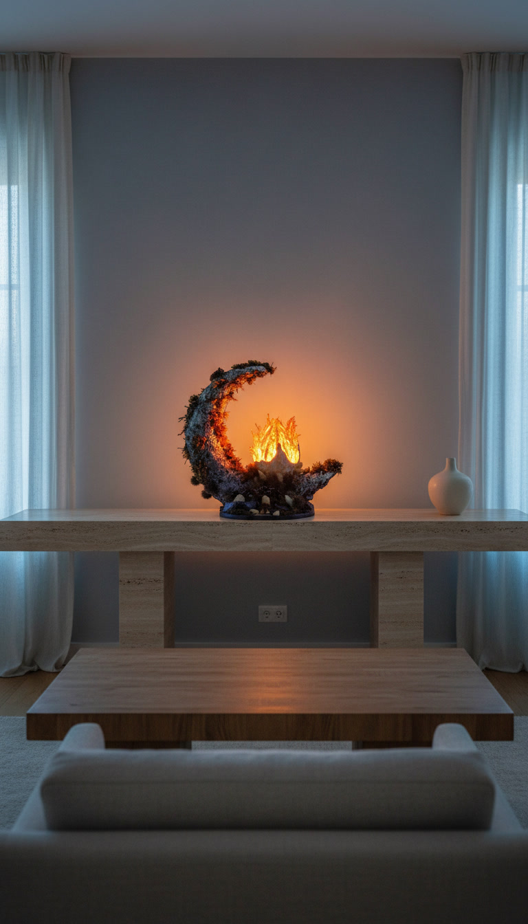 Birth Of The Moon - Handmade Lamp - Image 13