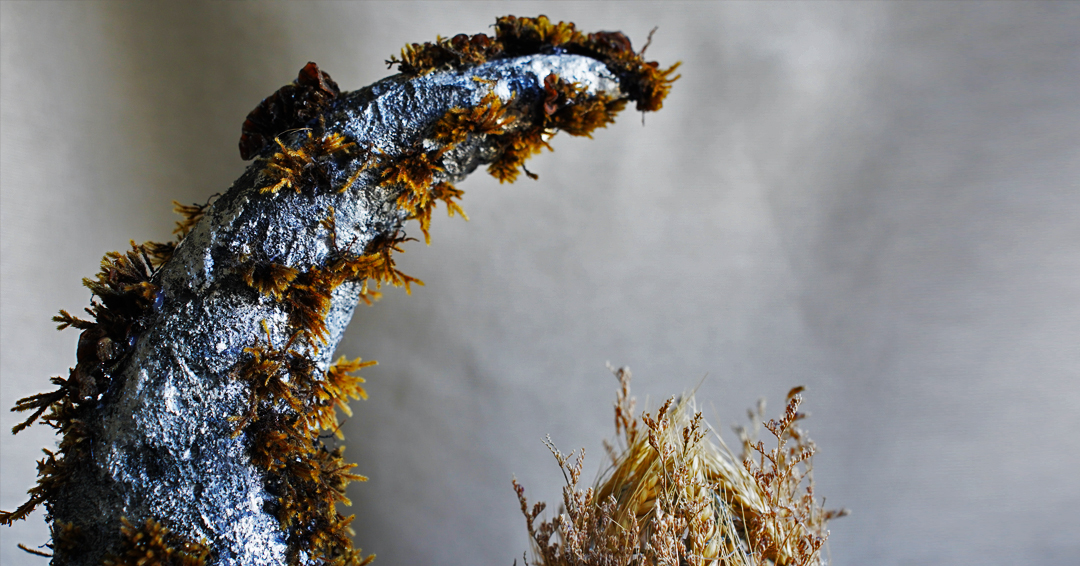 Lunar inspired handmade lamp sculpture