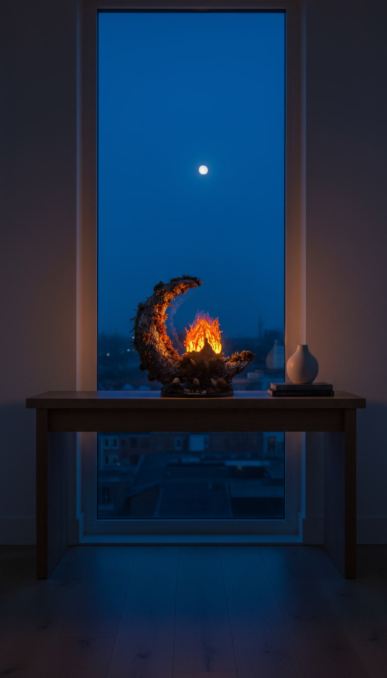 Birth Of The Moon - Handmade Lamp - Image 14