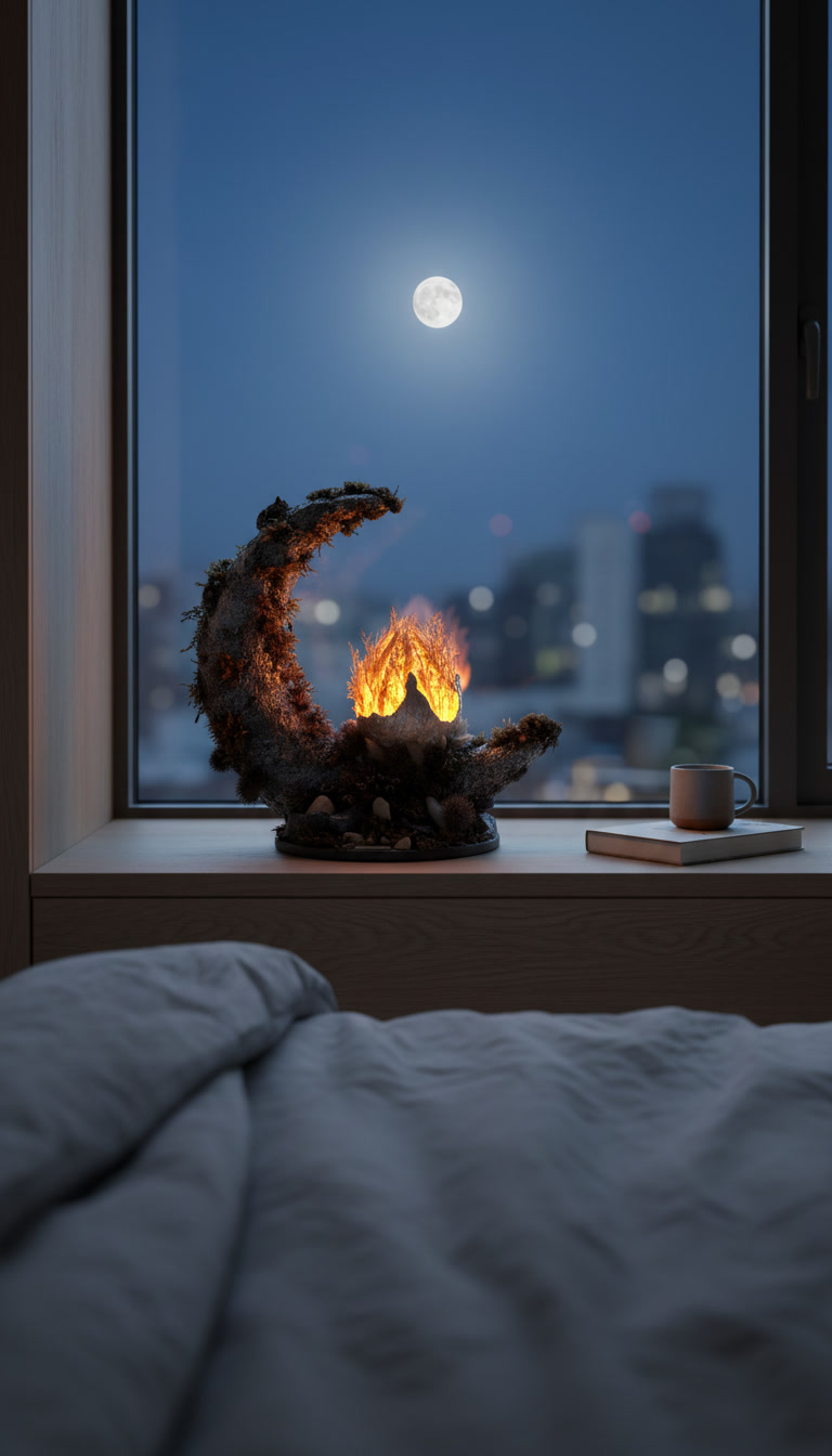 Birth Of The Moon - Handmade Lamp - Image 15