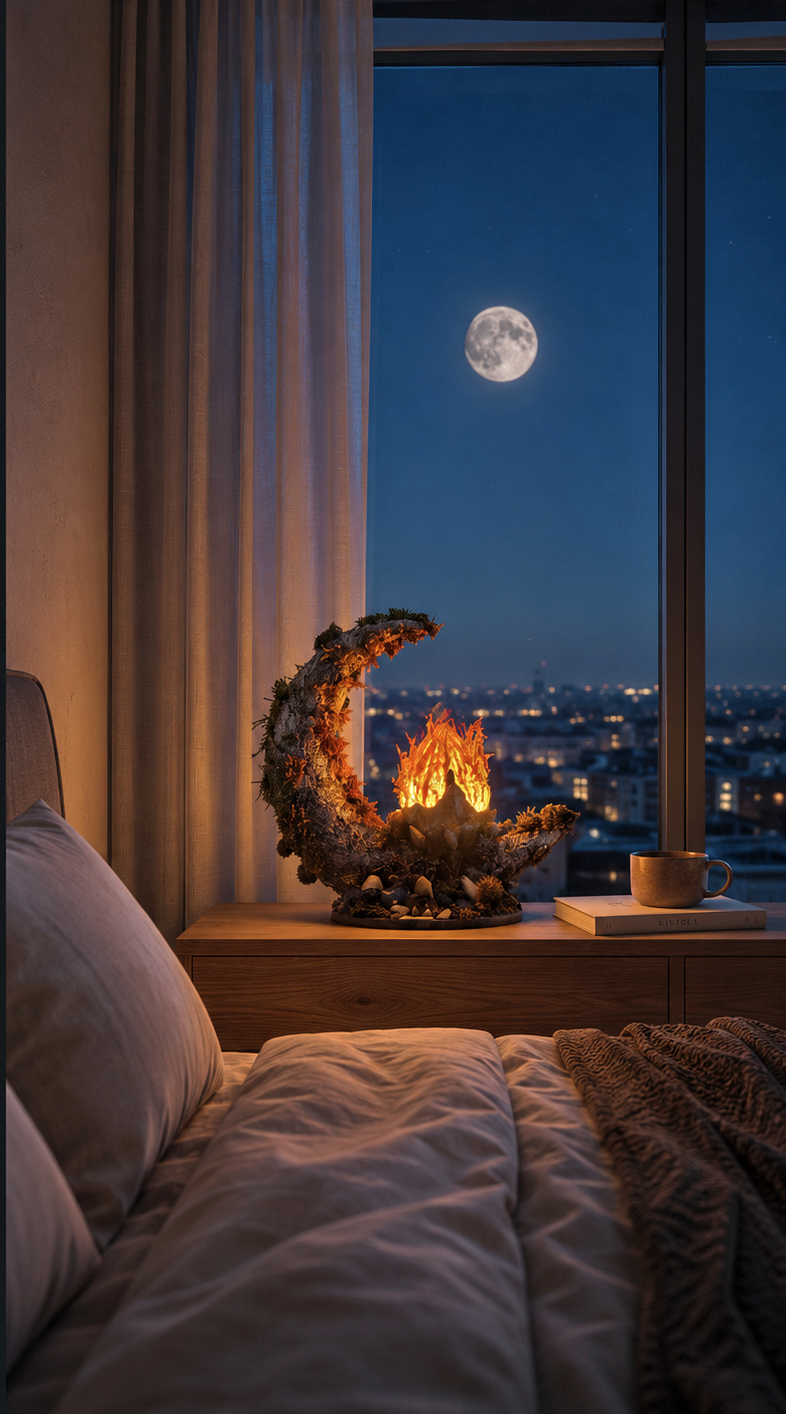Birth Of The Moon - Handmade Lamp - Image 16