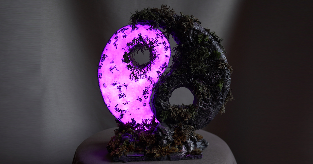 Balance Handmade Yin Yang Lighting Decor Amethyst