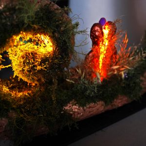 Warm ambient LED handmade art lampSculpture