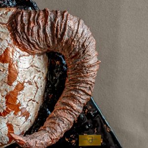 Ram head wall lamp Aries zodiac handmade lighting art piece